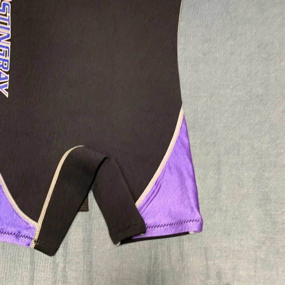 Aqua Sphere Stingray Wetsuit Kids S Purple Black Neoprene Core Warmer Back Zip